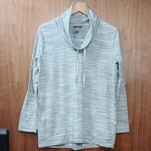 Eddie Bauer Heather Gray Cowl Neck Tunic Top S